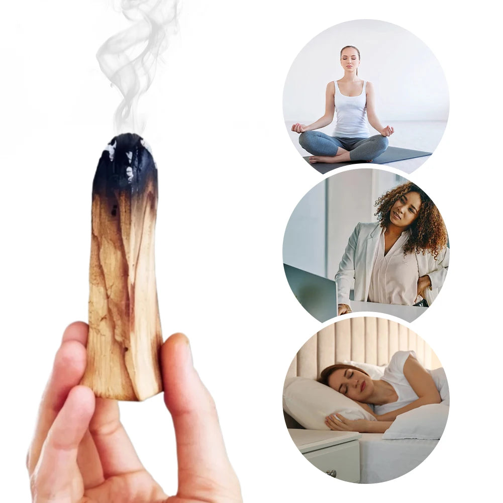 Palo Santo Sticks Scented Aroma Sticks Purifying Healing Stress Relief Natural Crude Wood Strips for Meditation Relaxation