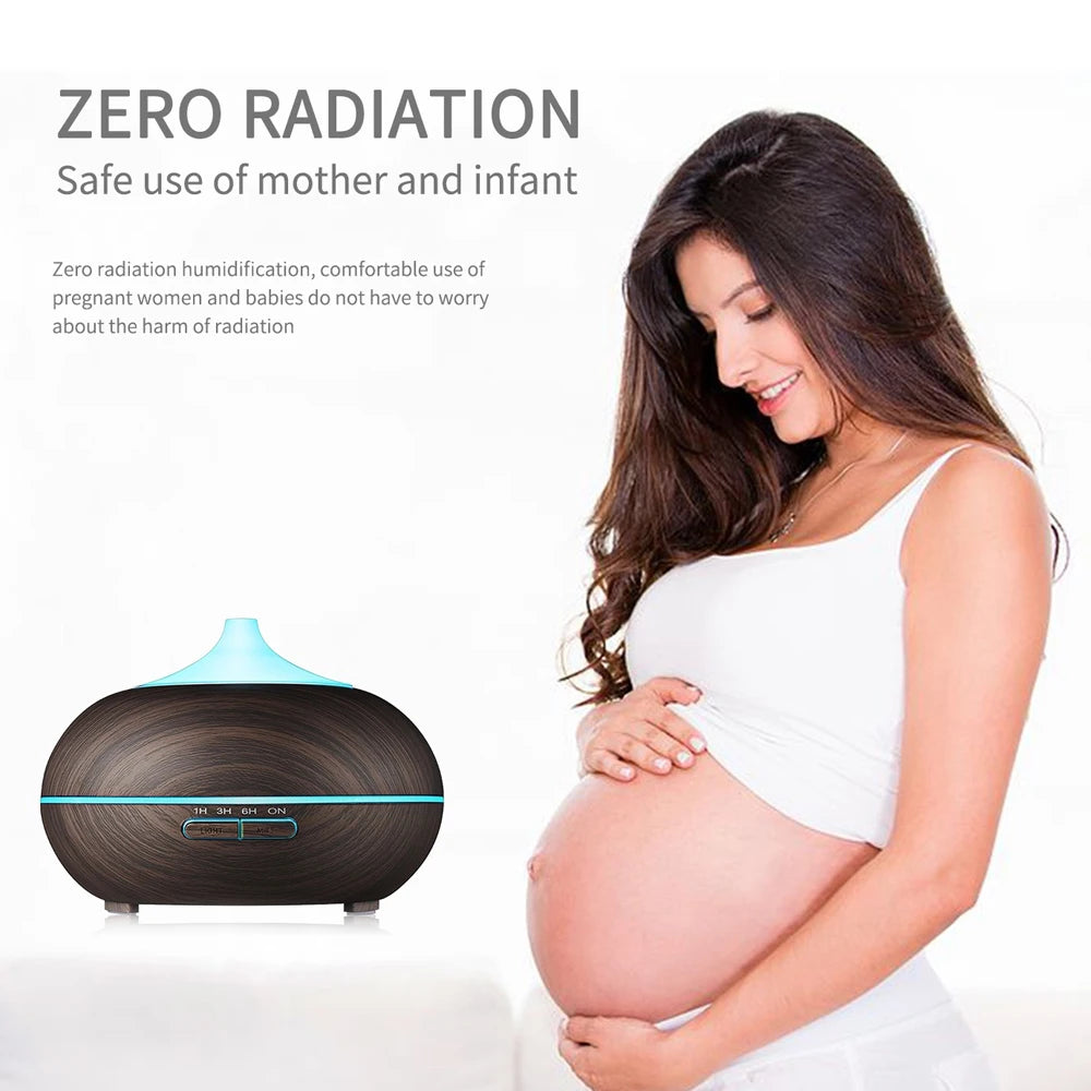 Ultrasonic Aromatherapy Diffuser | 6 Essential Oils, Remote, Auto Shut-Off, 7-Color LED | Cool Mist Humidifier for Home