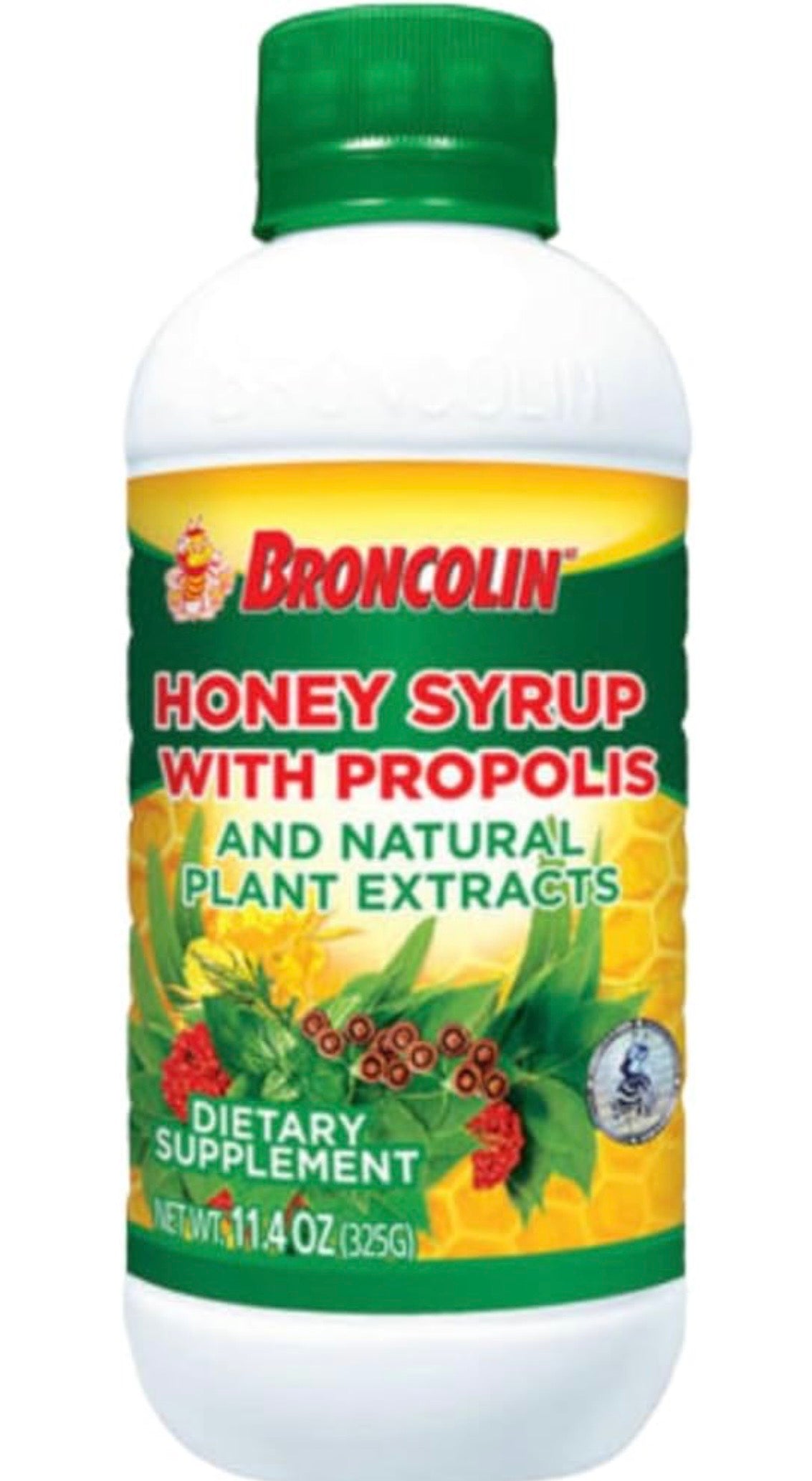 Broncolin Honey Syrup With Mullien. For Cough, Cold & Respiratory Wellness