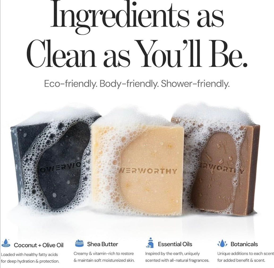 Showerworthy Eco Friendly Vegan Soap 8 pack