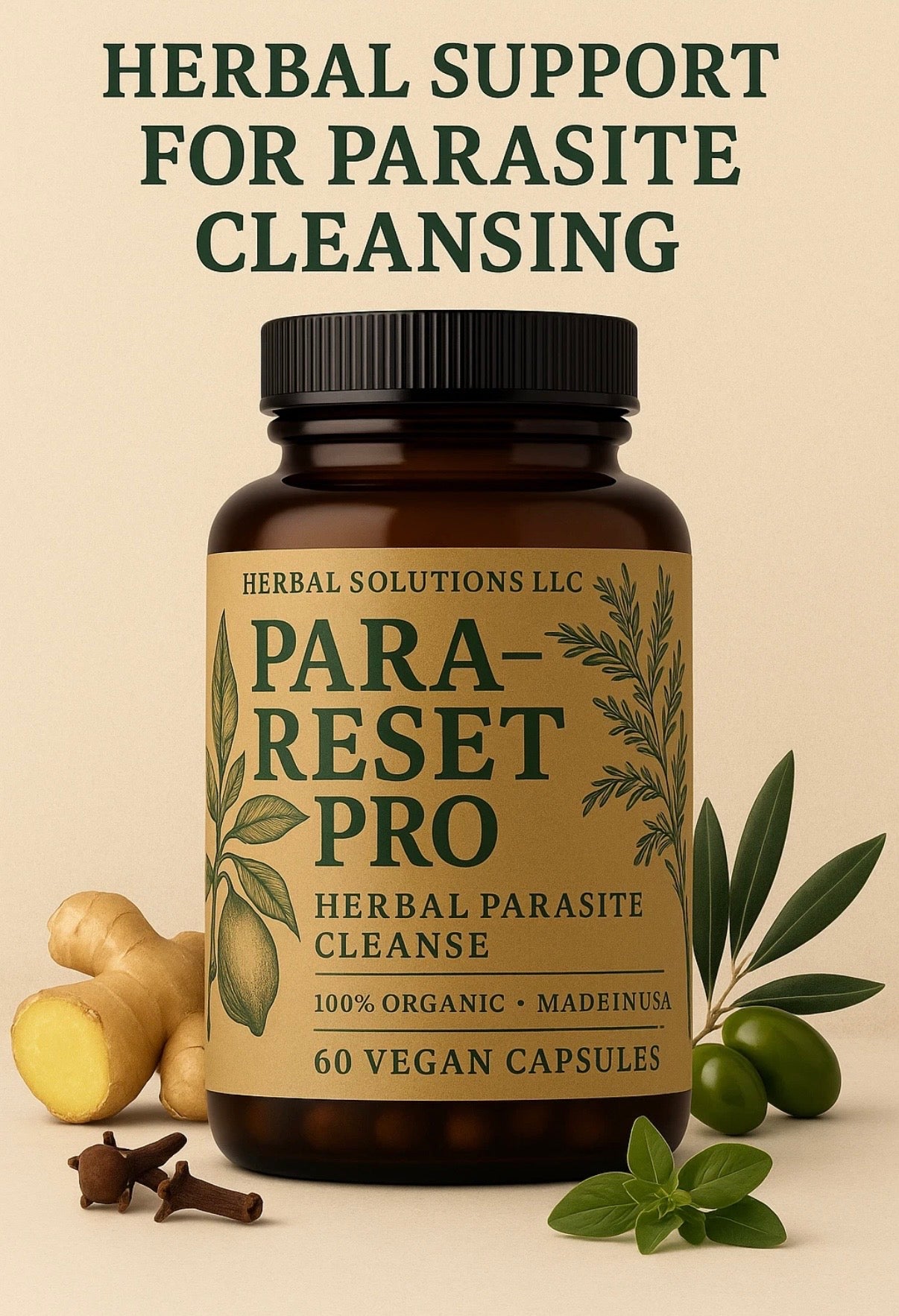 Para Reset Pro - Parasite Detox - Ginger Root, Olive Leaf, Oregano, Wormwood, Black Walnut & Clove