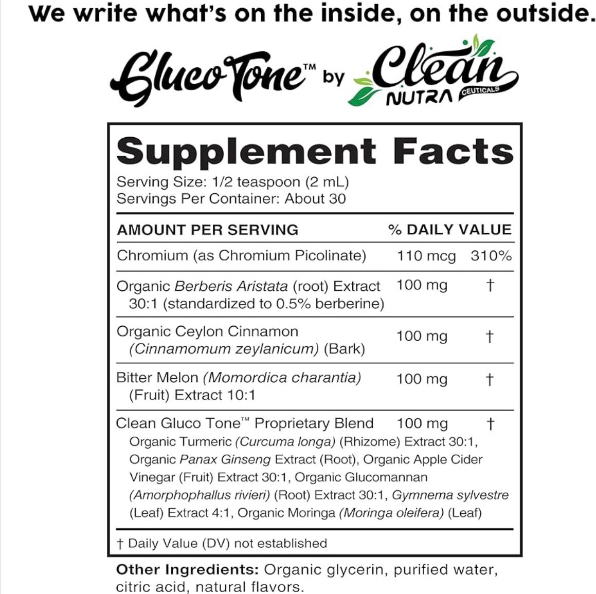 Glucose Support - Berberine, Ceylon Cinnamon, Chromium, Bitter Melon & Tumeric