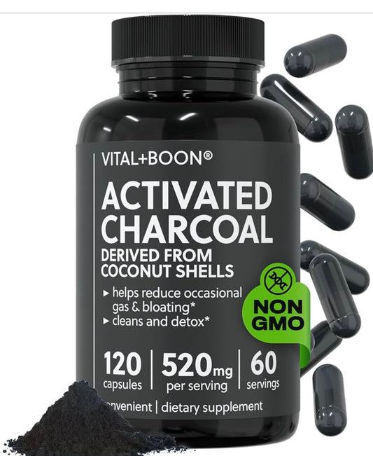 Activated Charcoal for detoxing and also acts as a binder to remove heavy metals and toxins from the body