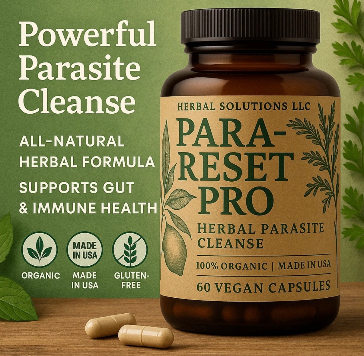 Para Reset Pro - Parasite Detox - Ginger Root, Olive Leaf, Oregano, Wormwood, Black Walnut & Clove
