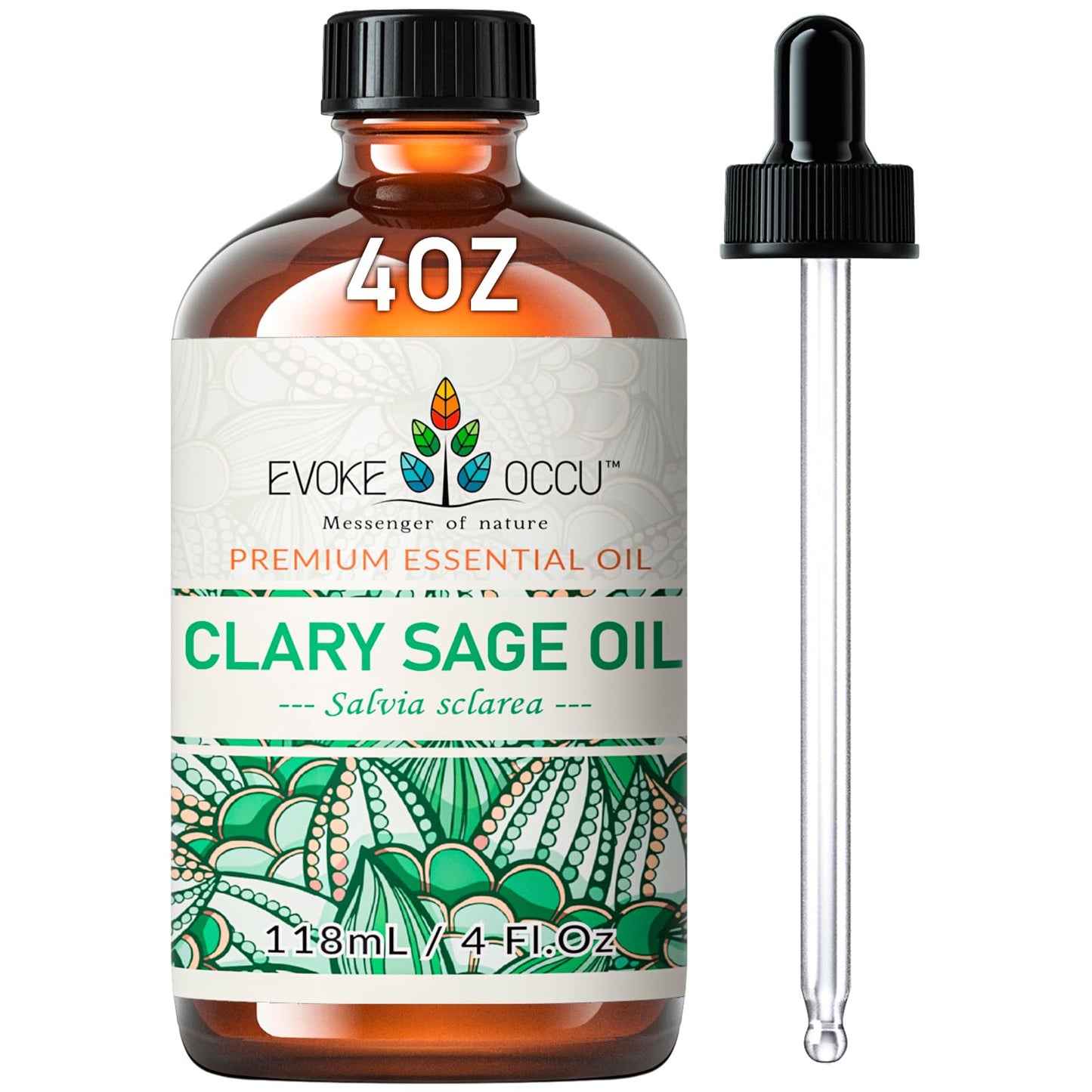 Clary Sage Essential Oil for Anxiety Relief, Plus Powerful Antioxidant that Contains Sclareol Which Suppresses Various Types of Cancer Cells, including Lung, Colon & Breast Cancers,