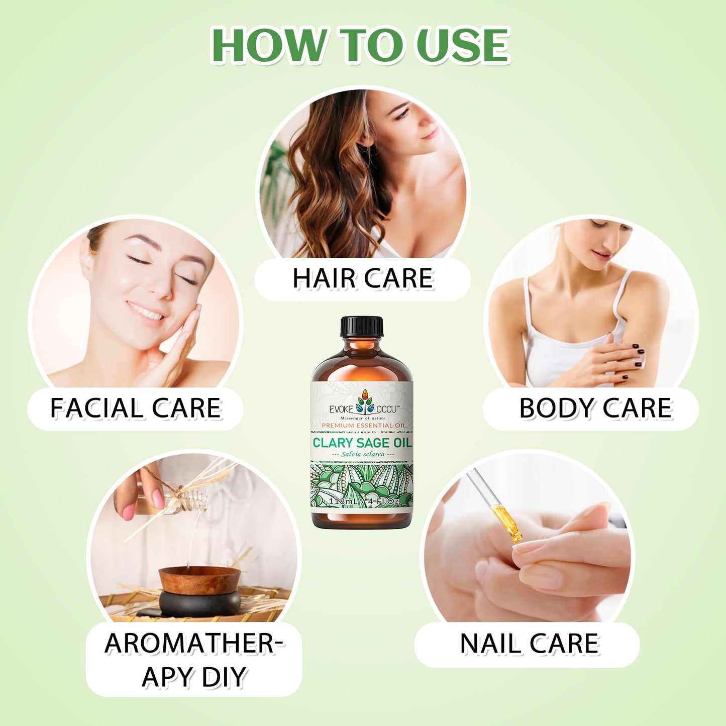 Clary Sage Essential Oil for Anxiety Relief, Plus Powerful Antioxidant that Contains Sclareol Which Suppresses Various Types of Cancer Cells, including Lung, Colon & Breast Cancers,