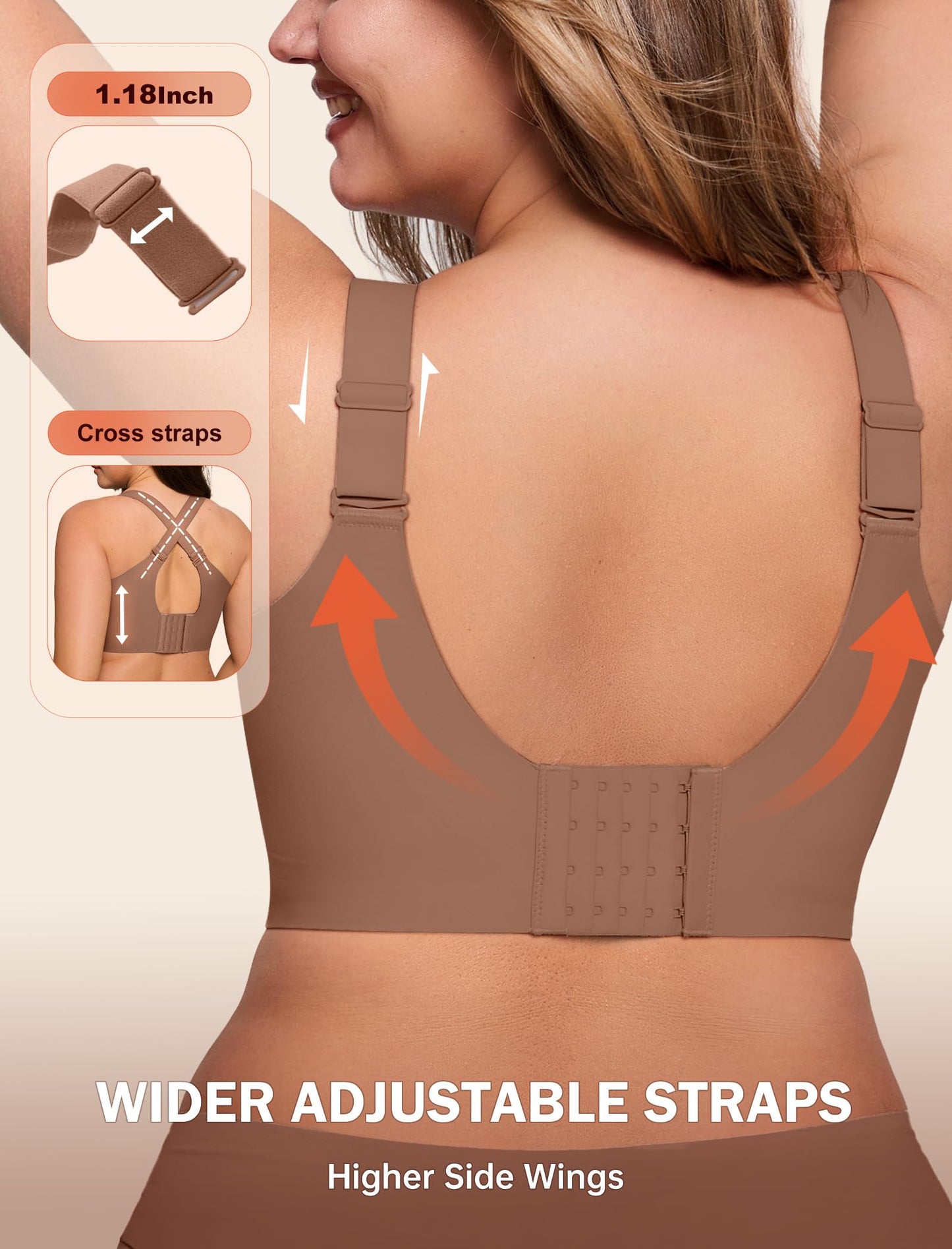 Non toxic Wireless Push Up Bra Full Coverage No Underwire Seamless Plus Size Available