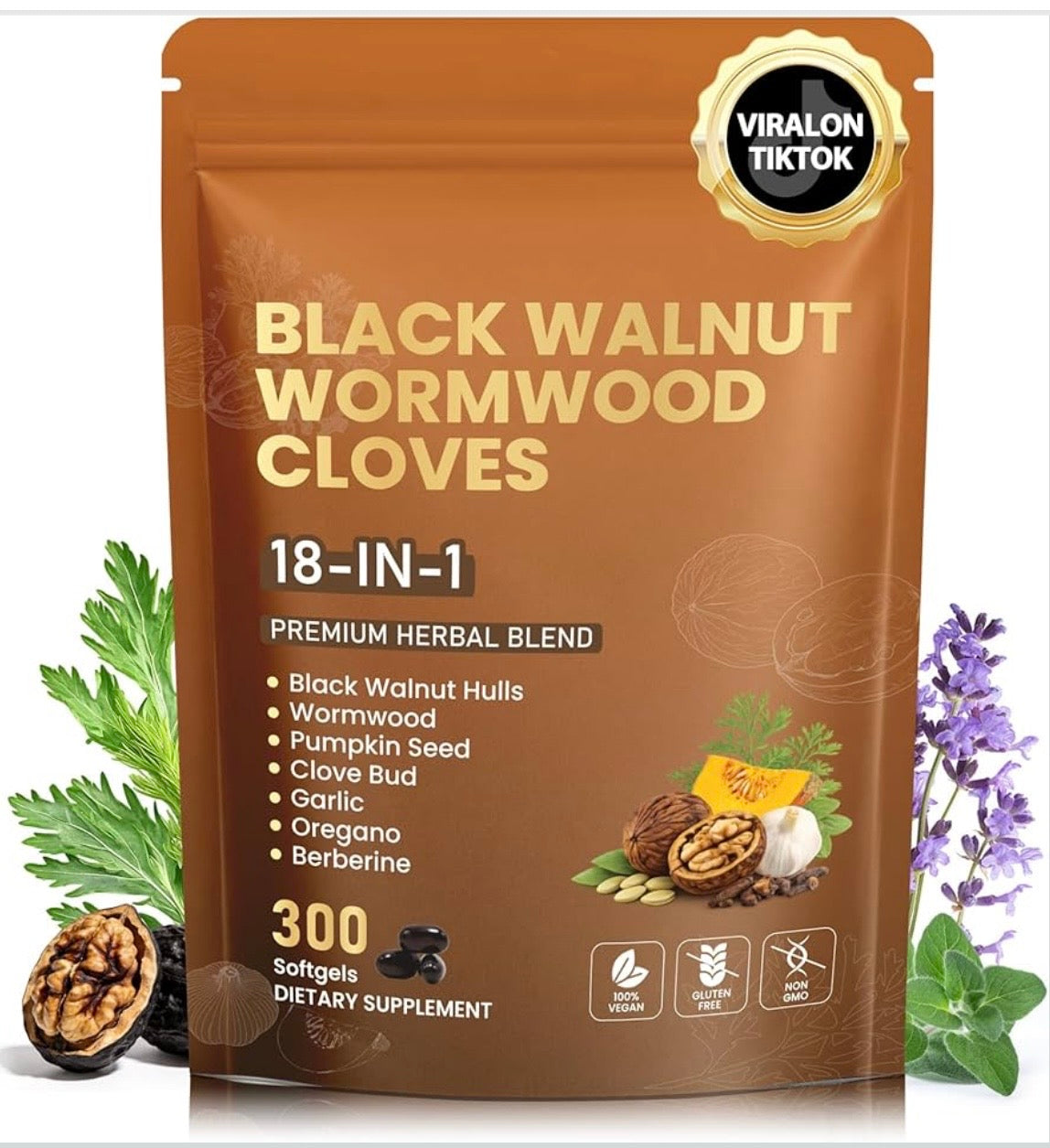 Parasite Cleanse With Black Walnut Wormwood Cloves Supplement for Daily Parasite Cleanse and Detox