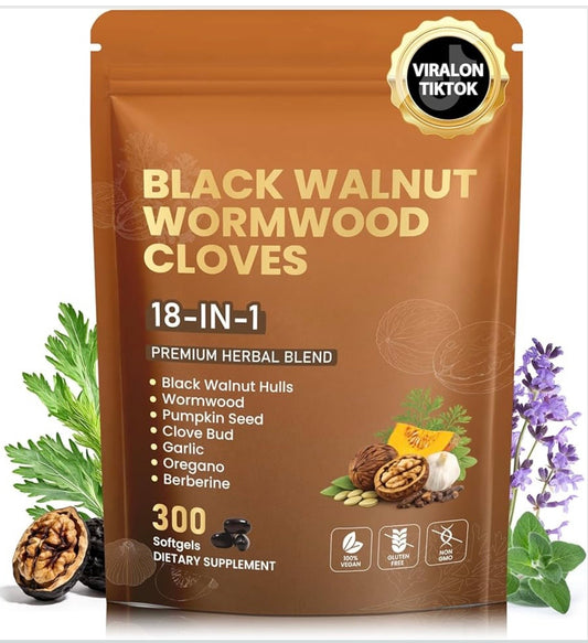 Parasite Cleanse With Black Walnut Wormwood Cloves Supplement for Daily Parasite Cleanse and Detox