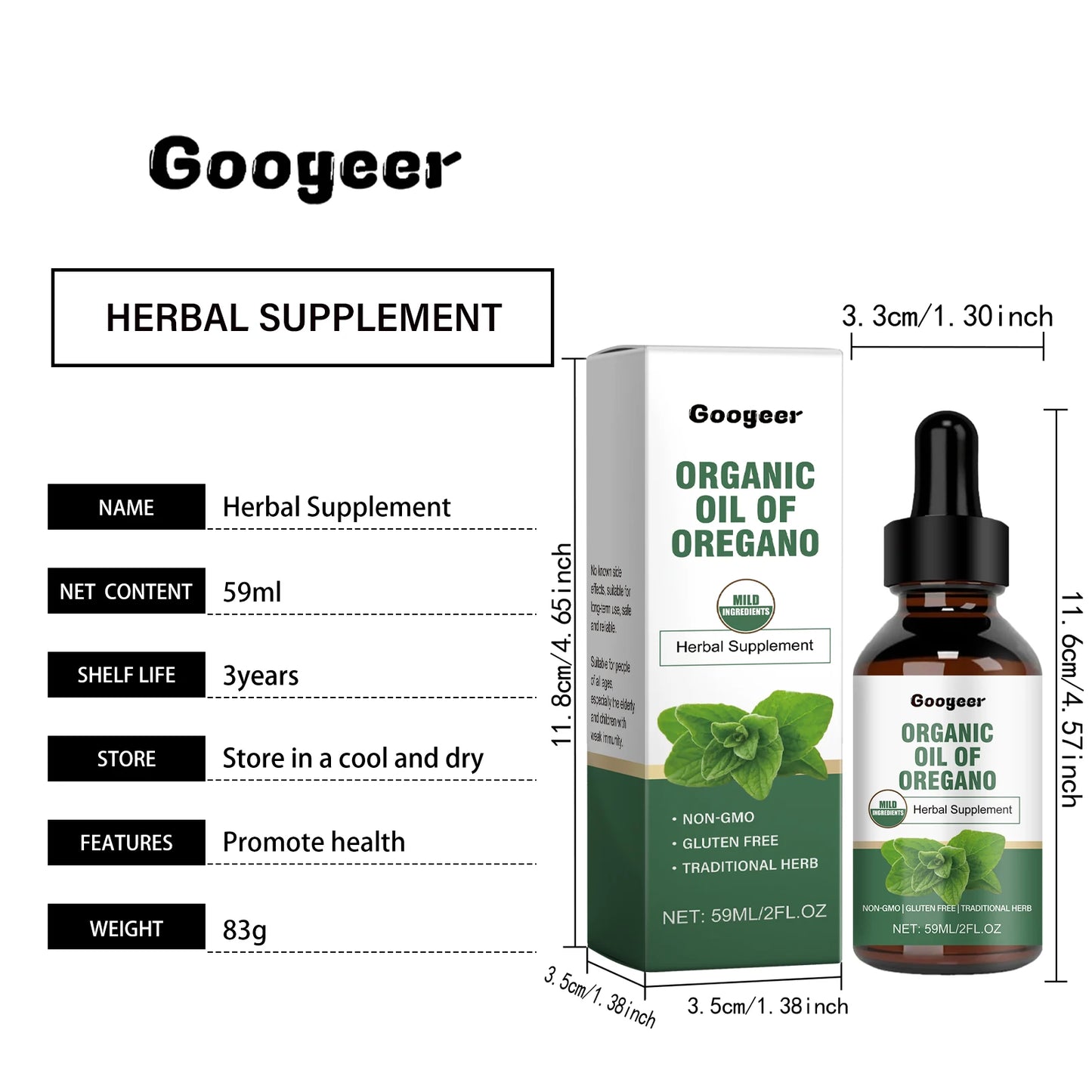 Organic Oil of Oregano Immune Enhance Digestion Improve Intestinal Health Liquid Drops