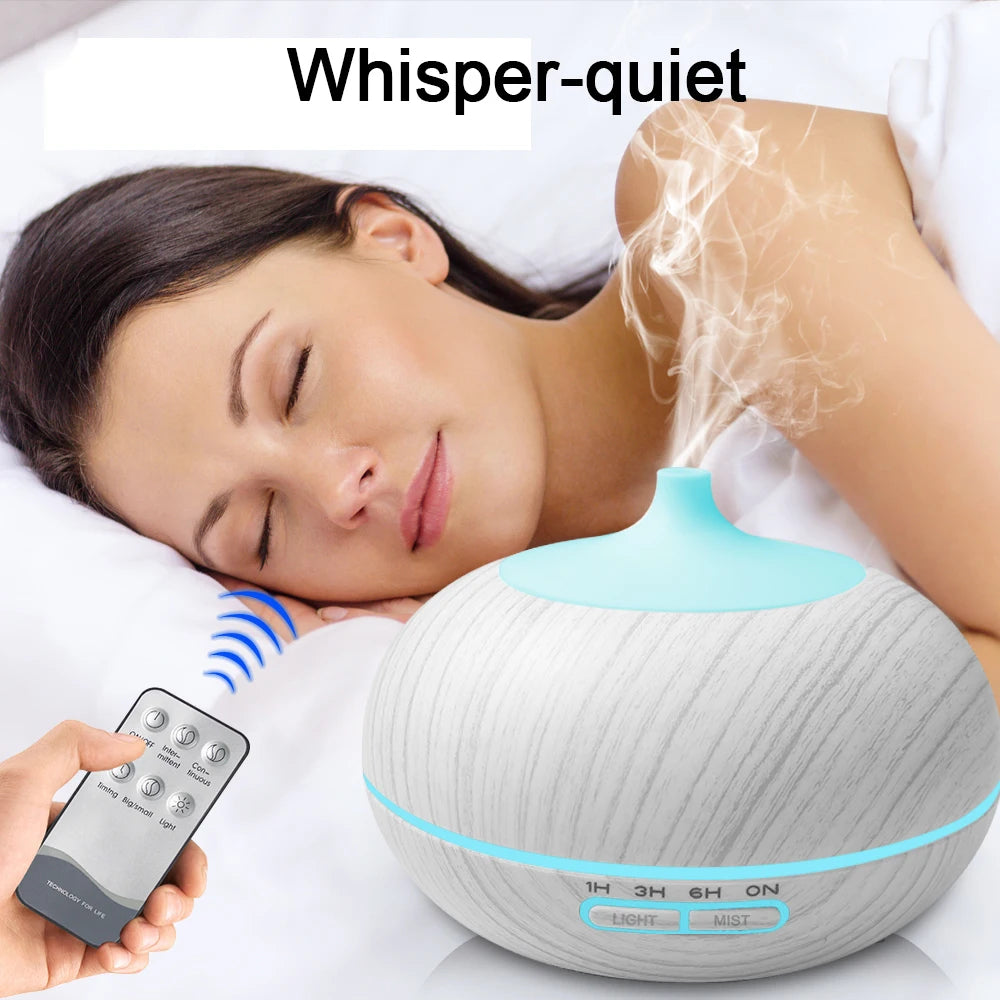Essential Oil Air Humidifiers for home 500ml with colorful lights Household appliances air purifier aromatherapy machine