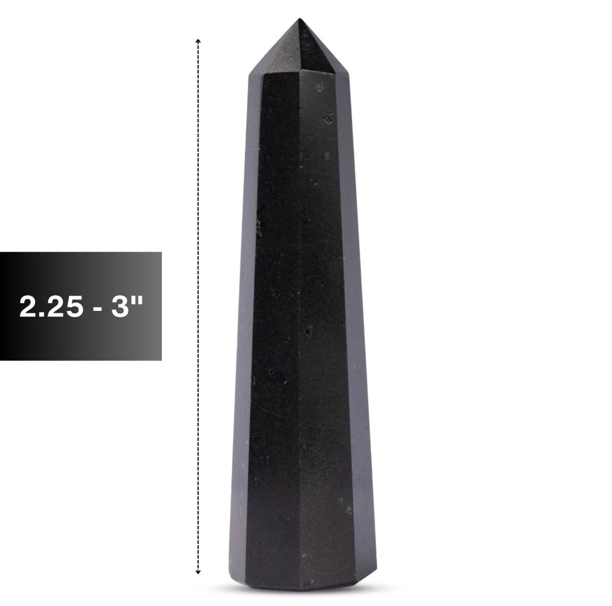 Black Tourmaline Crystal Tower Point Obelisk, Meditation, Healing Crystal