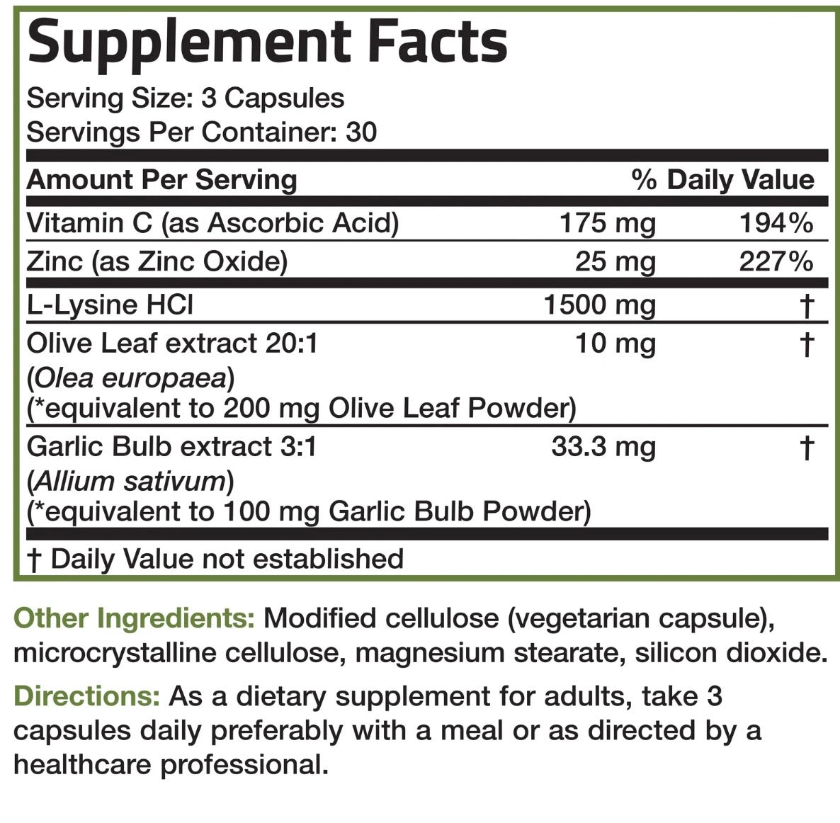 L-Lysine Defense With Zinc