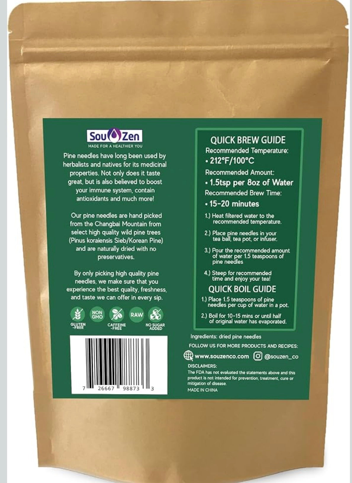 Pine Needle Loose Tea - Antioxidant, Detox