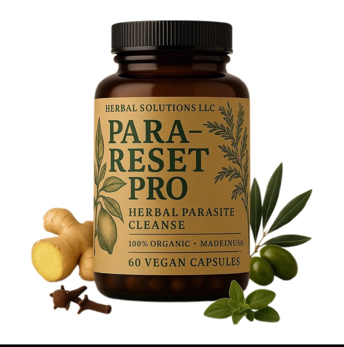 Para Reset Pro - Parasite Detox - Ginger Root, Olive Leaf, Oregano, Wormwood, Black Walnut & Clove