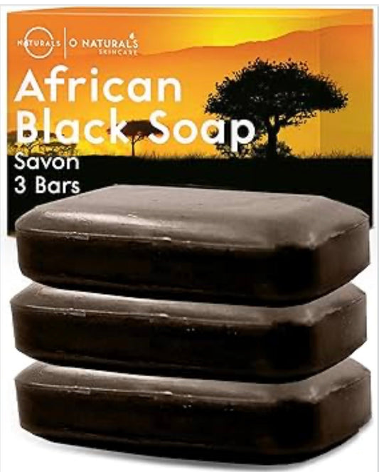 African Black Soap - Vegan Non Toxic - 3 Pack