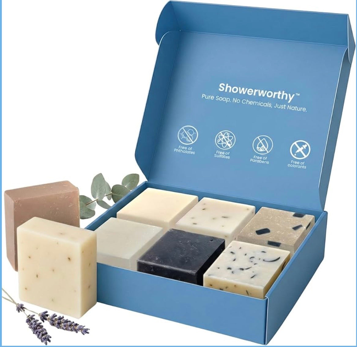 Showerworthy Eco Friendly Vegan Soap 8 pack