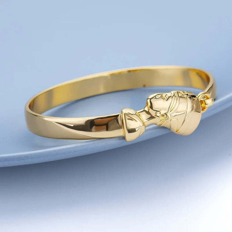 Stainless Steel Egyptian Cuff Bracelet for Women  Eye Ankh Cross Queen EsotericBracelet Bangles Vintage