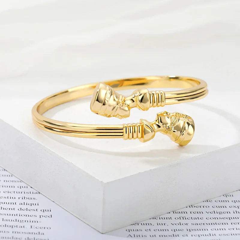 Stainless Steel Egyptian Cuff Bracelet for Women  Eye Ankh Cross Queen EsotericBracelet Bangles Vintage