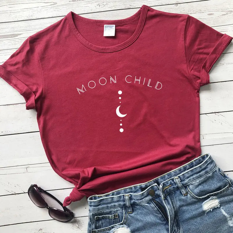 Moon Child Women T-shirt Graphic Shirt