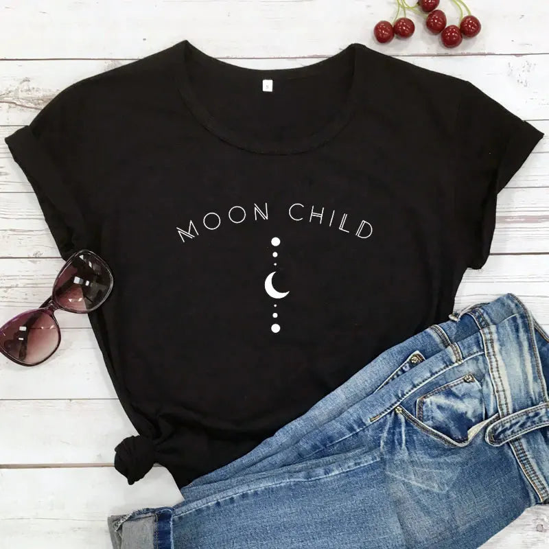 Moon Child Women T-shirt Graphic Shirt