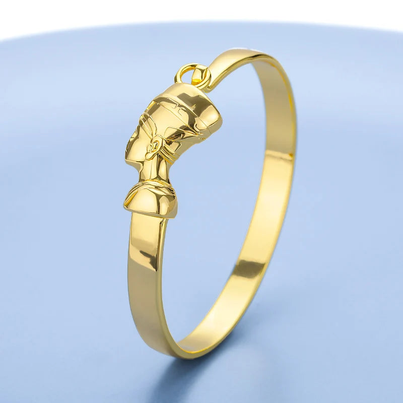 Stainless Steel Egyptian Cuff Bracelet for Women  Eye Ankh Cross Queen EsotericBracelet Bangles Vintage