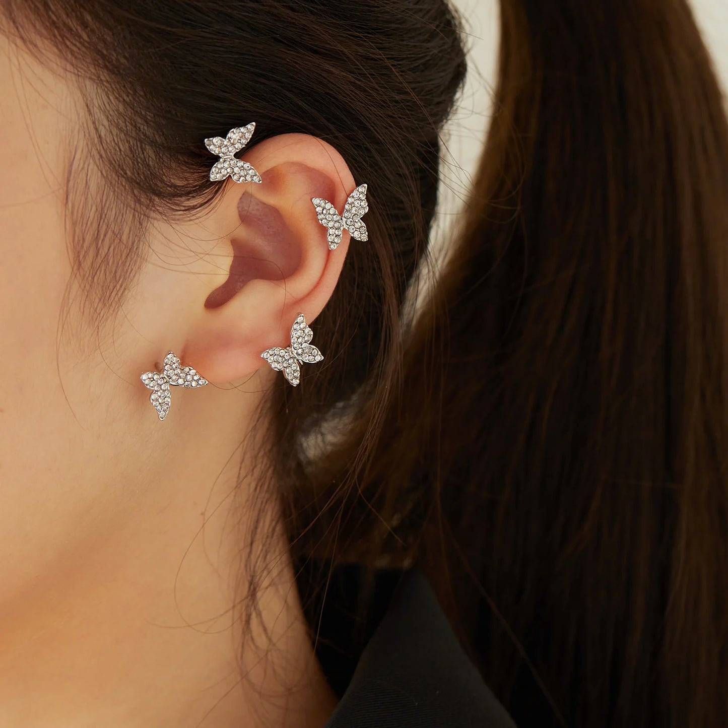 Butterfly Ear Clips Without Piercing For Women.
