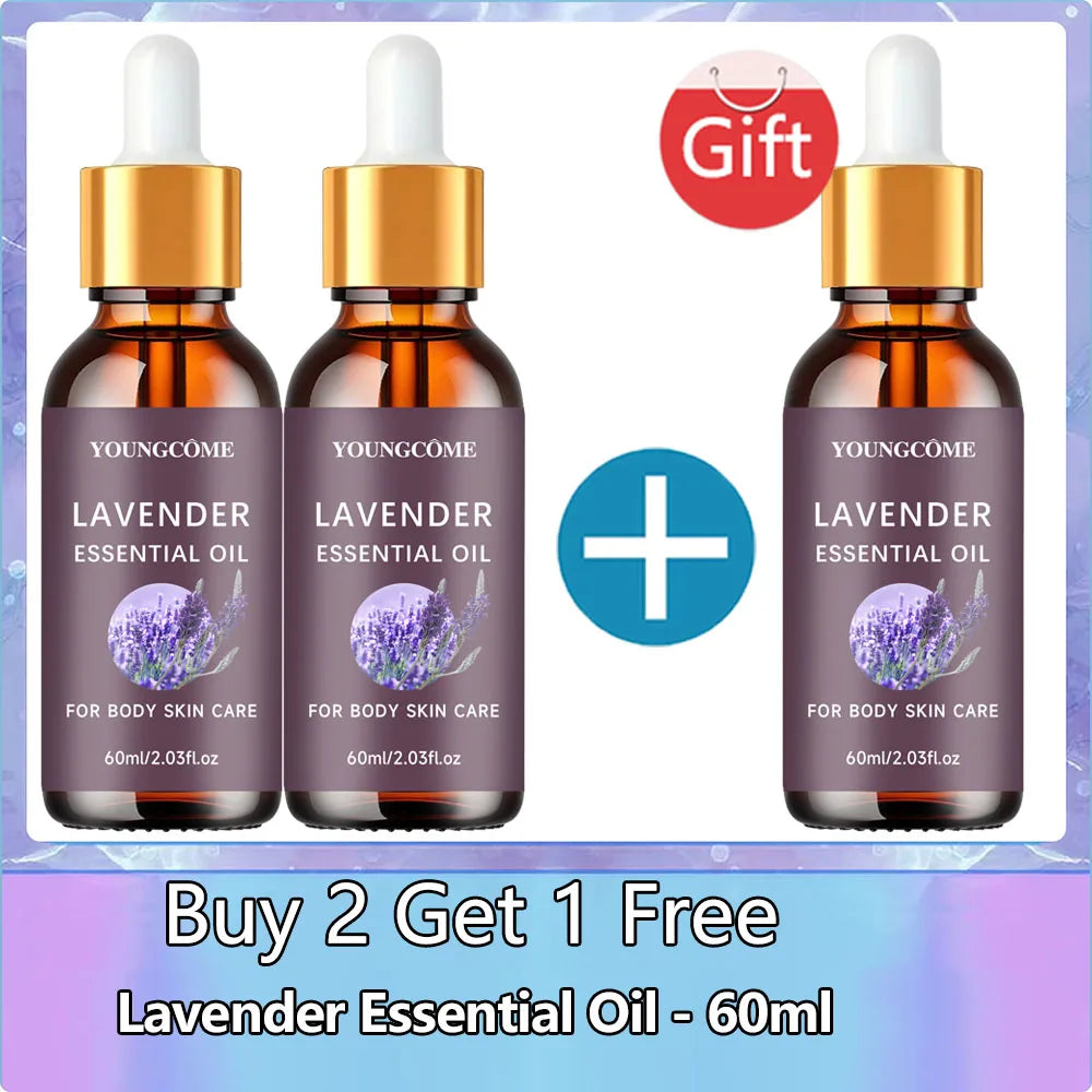 Organic Lavender Essential Oil 100% Pure Aromatherapy for Sleep & Stress Relief, Skin