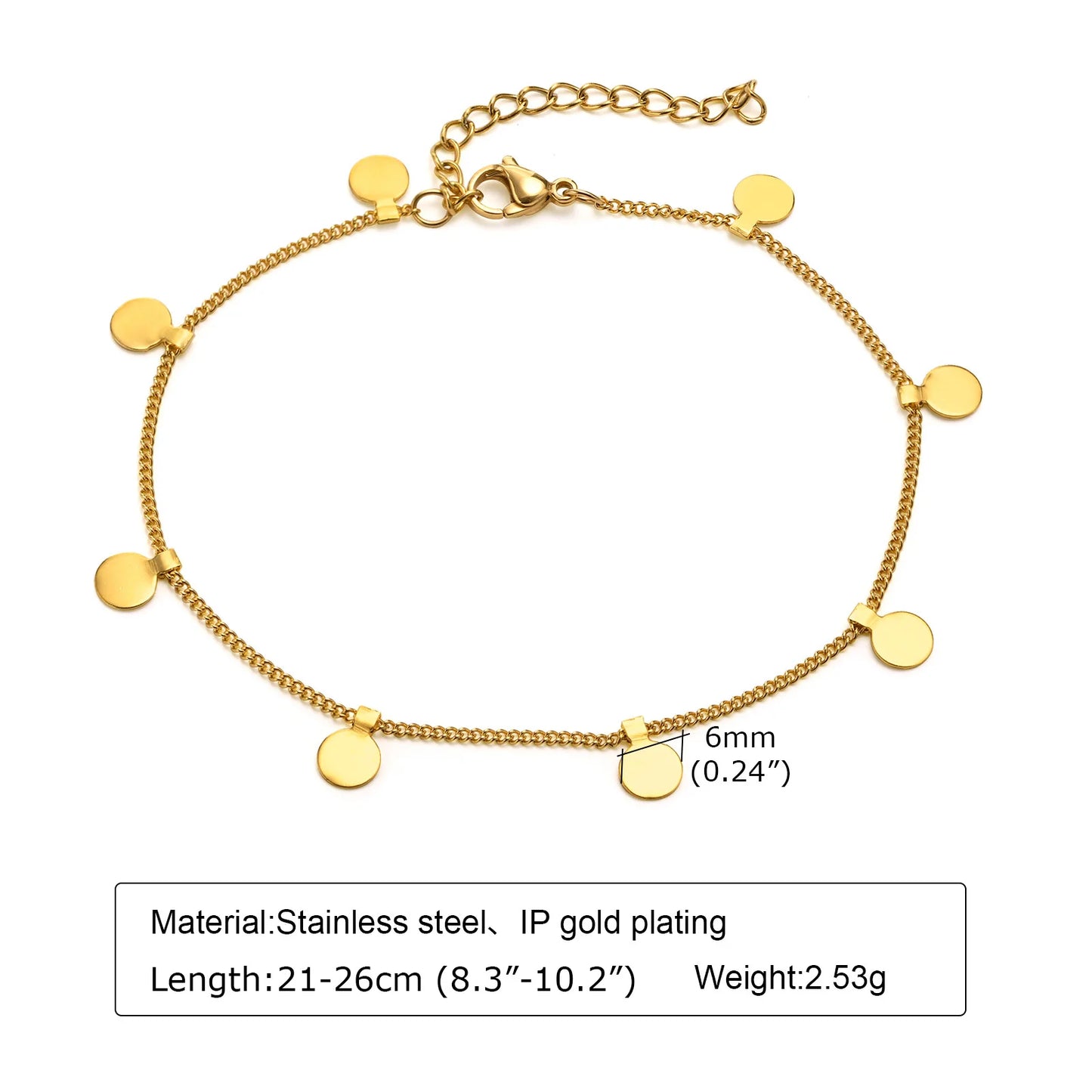 Evil Eye Anklet For Women Esoteric Accessories Gold Color Chain Anklet Jewelry