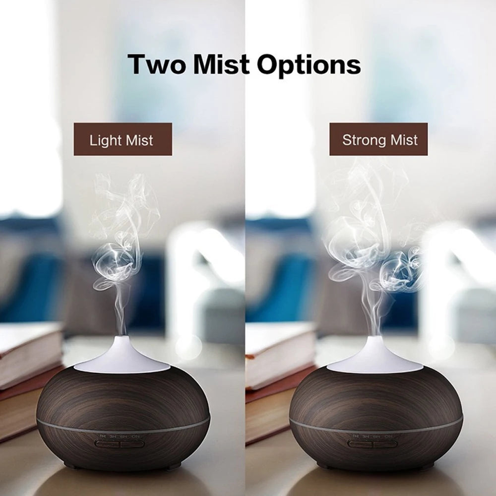 Ultrasonic Aromatherapy Diffuser | 6 Essential Oils, Remote, Auto Shut-Off, 7-Color LED | Cool Mist Humidifier for Home