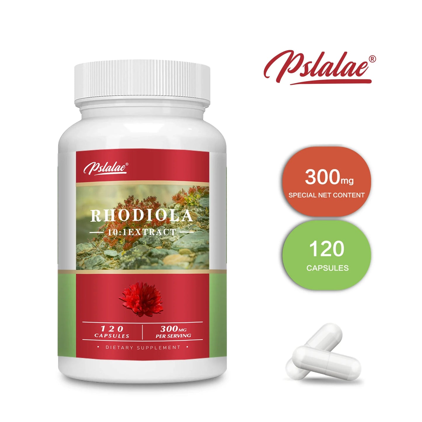 Rhodiola Capsules - Super Adaptogen Helps Relieve Stress, and Healthy Brain & Mood Regulation - 120 Capsules