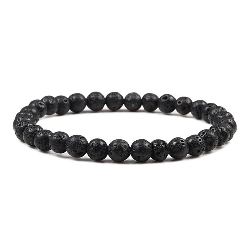 Natural Stone Beads Bracelets Volcanic Lava Tiger Eye Beads Yoga Esoteric Jewelry.