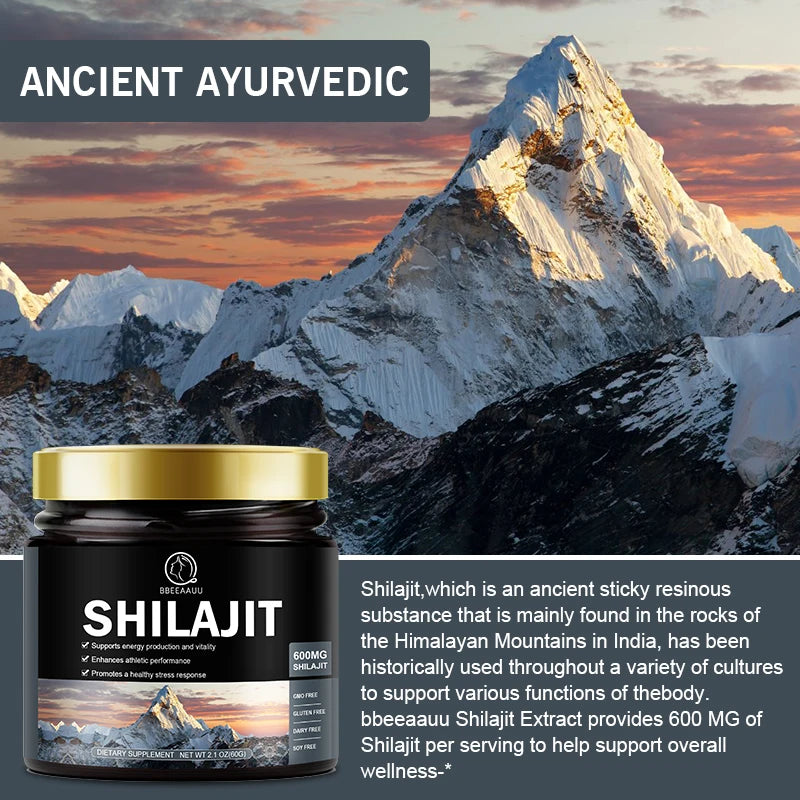 60g 100% Himalaya Pure Shilajit Resin Original Mineral Health Raises Testosterone Brain Health & Memory Cognitive Function and Natural Energy.