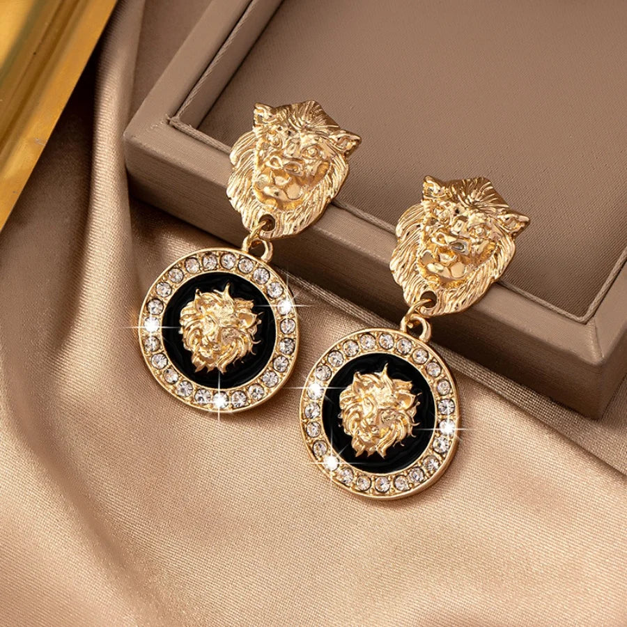 Lion Head Statement Vintage Earrings For Women