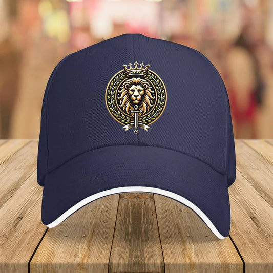Lyran Esoteric Casual Cap, Navy Blue Gold Badge