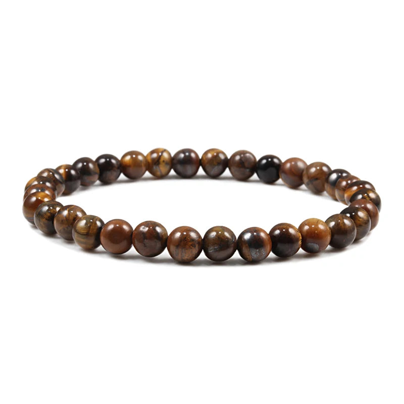 Natural Stone Beads Bracelets Volcanic Lava Tiger Eye Beads Yoga Esoteric Jewelry.