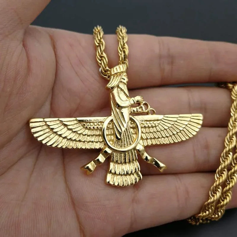 Ahura Mazda Light and Fire of Truth Amulet Pendant Necklaces for Men