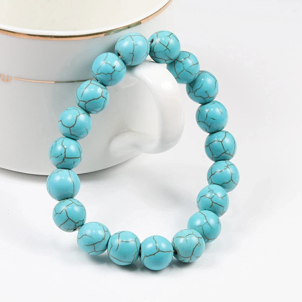 Natural Stone Beads Bracelets Volcanic Lava Tiger Eye Beads Yoga Esoteric Jewelry.