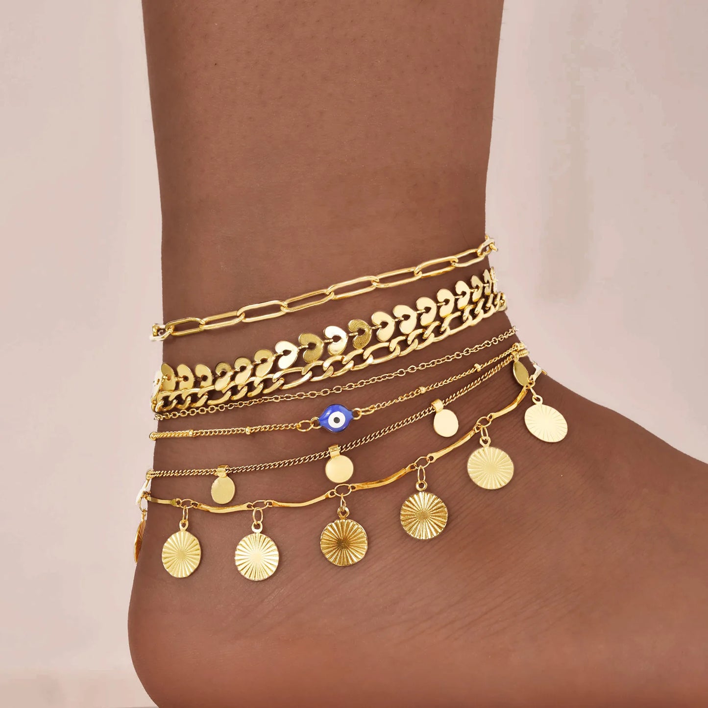 Evil Eye Anklet For Women Esoteric Accessories Gold Color Chain Anklet Jewelry