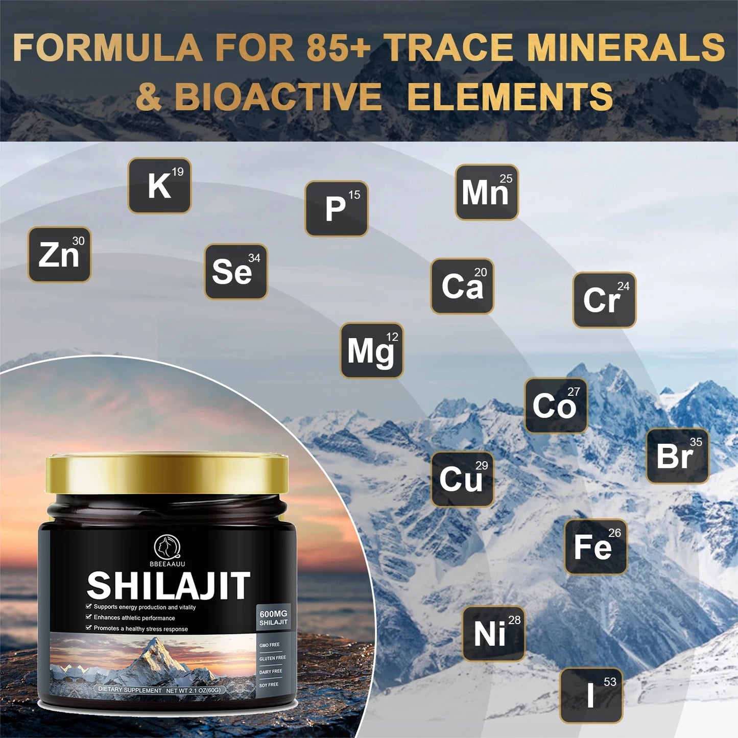 60g 100% Himalaya Pure Shilajit Resin Original Mineral Health Raises Testosterone Brain Health & Memory Cognitive Function and Natural Energy.