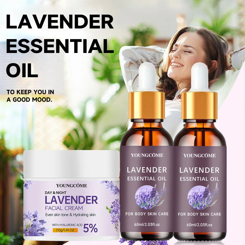 Organic Lavender Essential Oil 100% Pure Aromatherapy for Sleep & Stress Relief, Skin