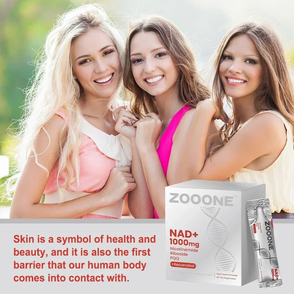 NAD+ Berry Flavored Drink Mix for Anti-Aging, Cellular Regeneration 🧬 Energy & Focus - 30 Packets.