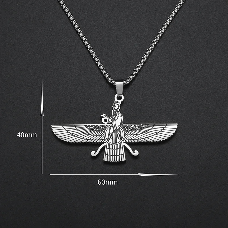 Ahura Mazda Light and Fire of Truth Amulet Pendant Necklaces for Men