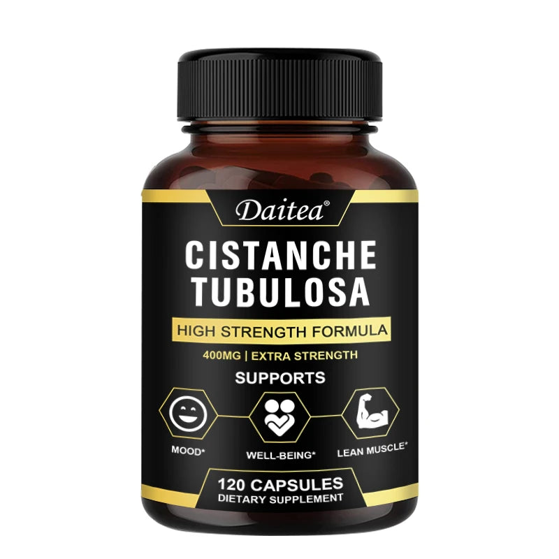 Cistanche Tubulosa 400 Mg Capsules, Support Healthy Muscle, Immunity, testosterone and Memory , Non-GMO
