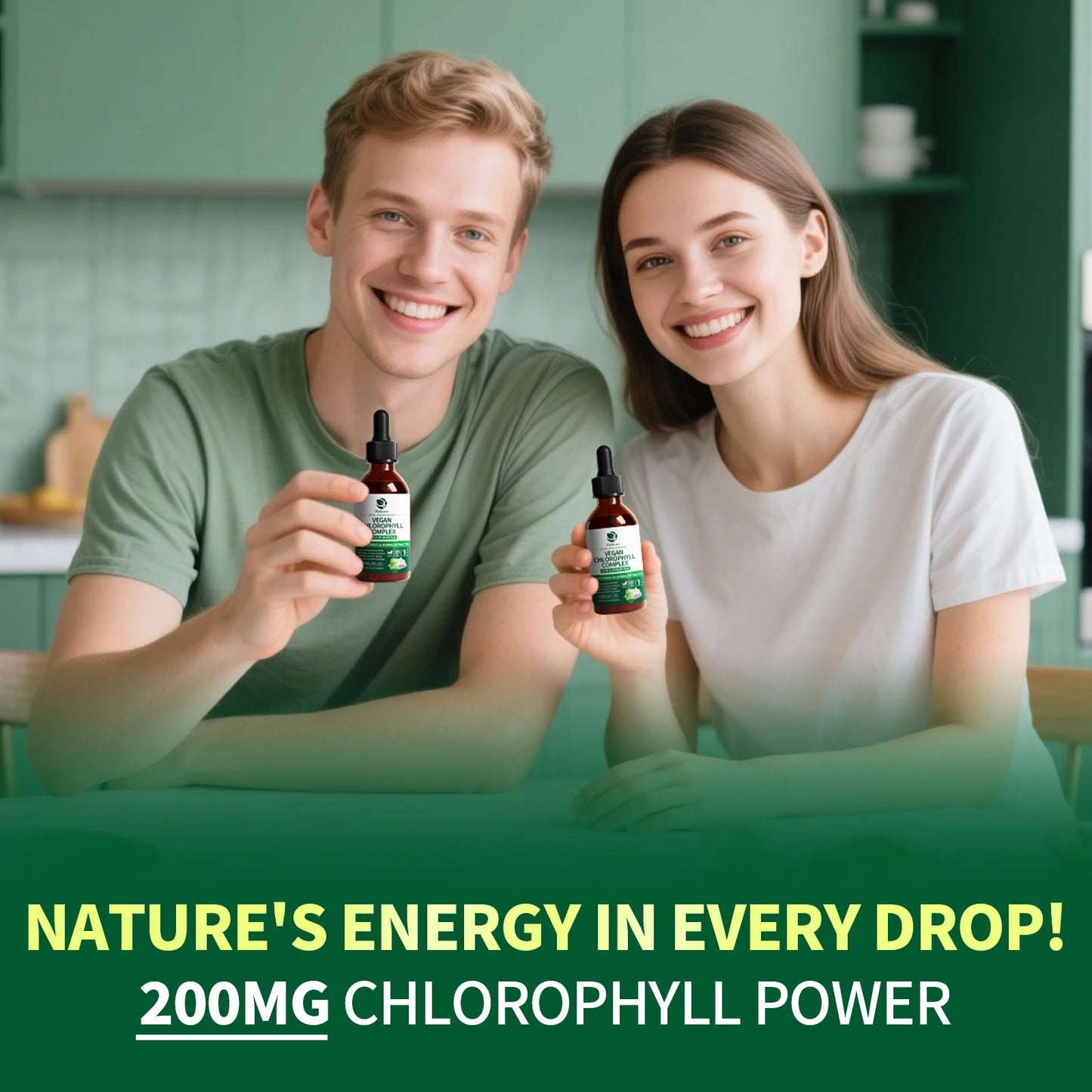 Chlorophyll 30 ML Liquid Drops Supports Natural Cleansing & Immune, Internal Deodorant, Heavy Metal & Micro Plastics Detox