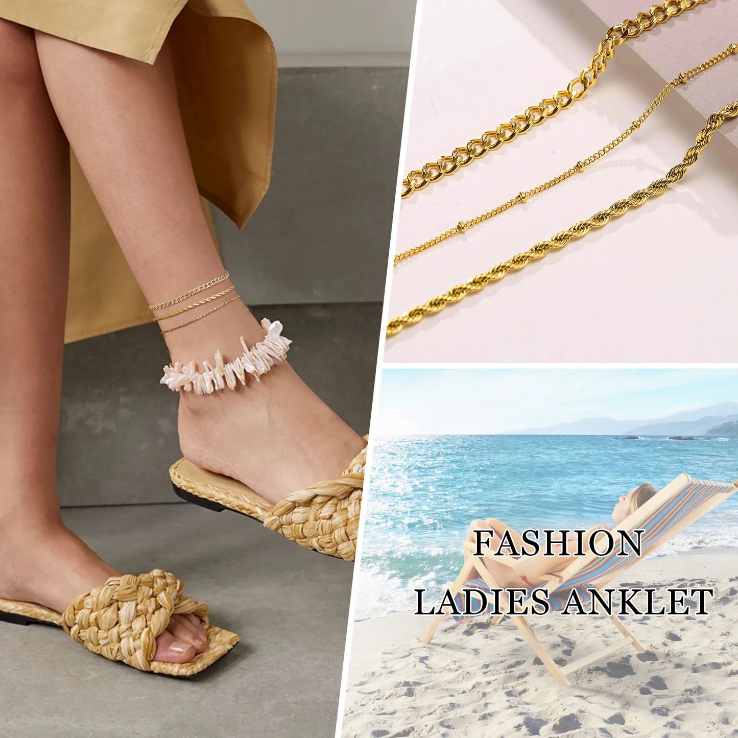 Evil Eye Anklet For Women Esoteric Accessories Gold Color Chain Anklet Jewelry
