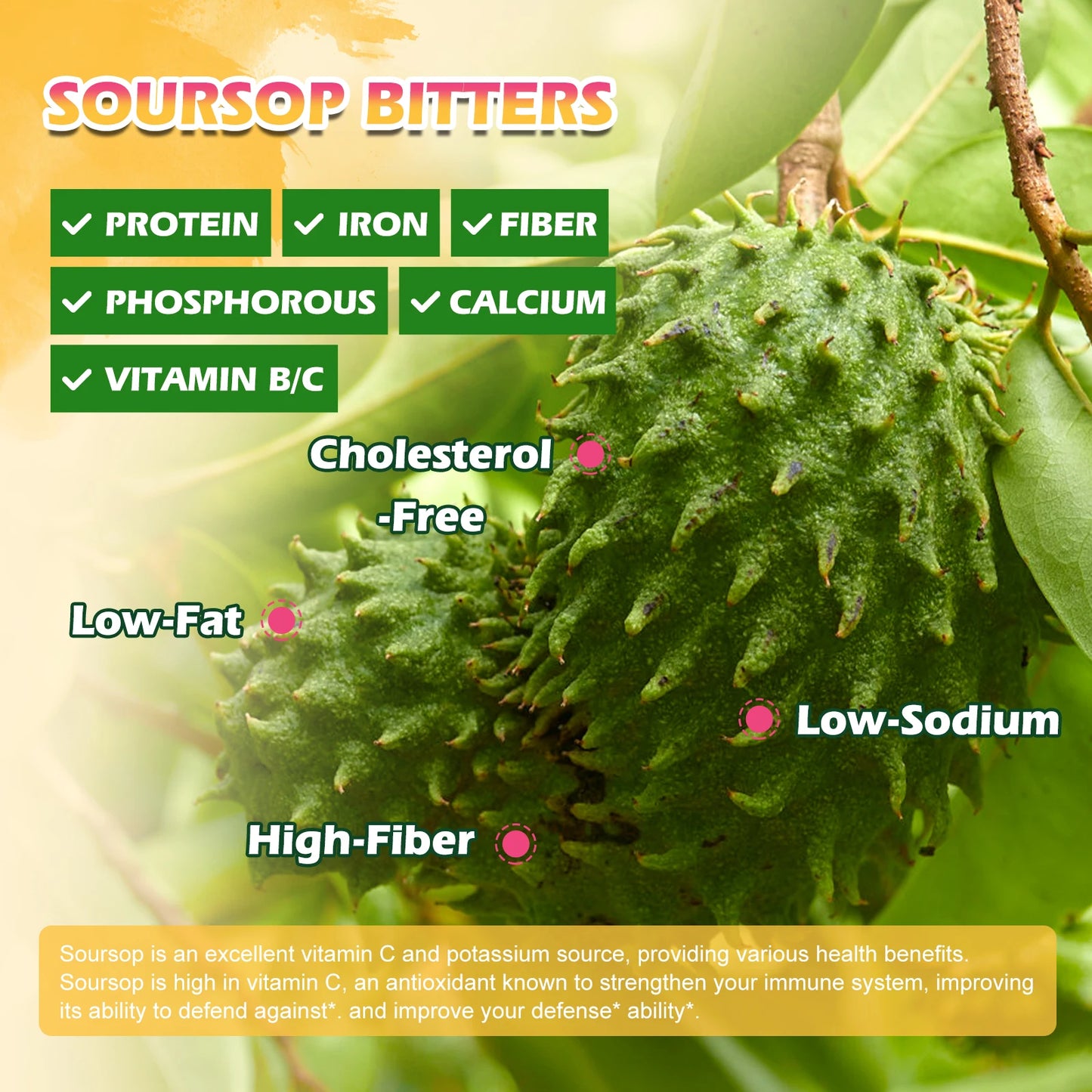 Soursop Graviola Extract 60 ML Drops Black Seed Oil Support Immunity and Kidney Health,Detox,Antioxidation Gluten-Free
