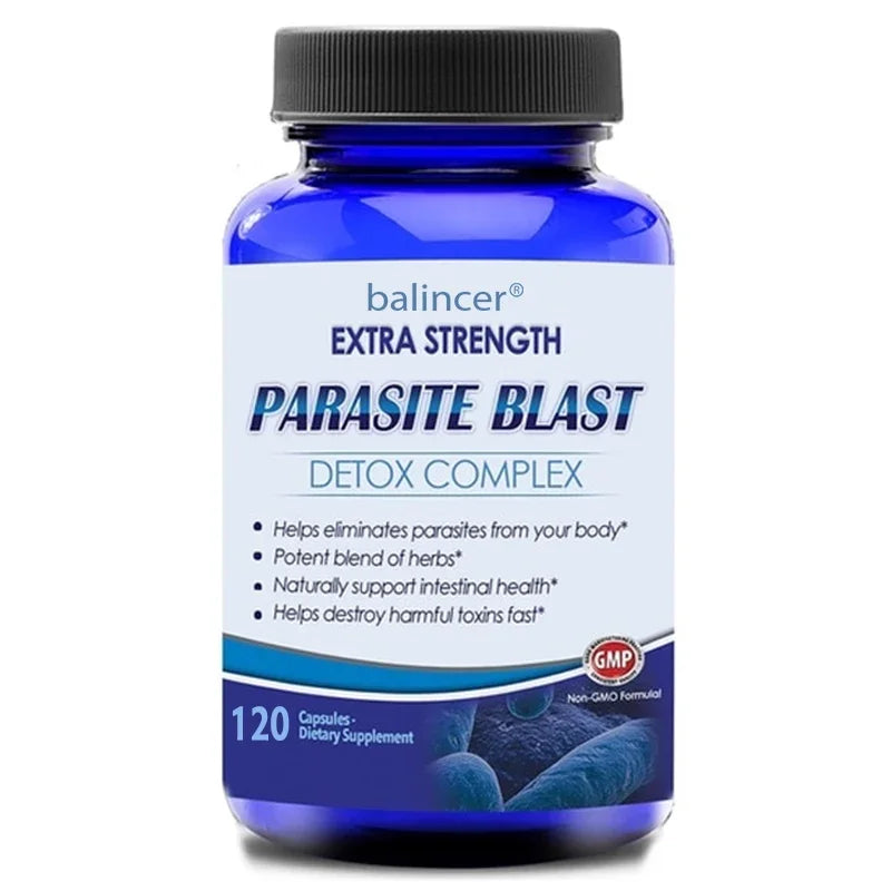 PARASITE BLAST, Removes All Types of Parasites, Natural Gut Health, Cleanse Colon Detox + Cleanse, Liver Immunity.