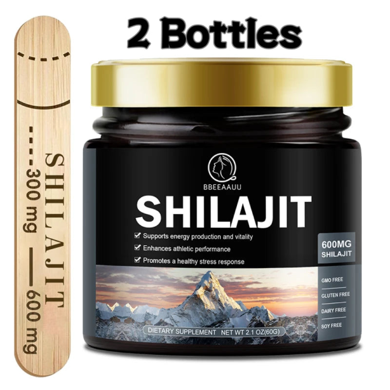 60g 100% Himalaya Pure Shilajit Resin Original Mineral Health Raises Testosterone Brain Health & Memory Cognitive Function and Natural Energy.
