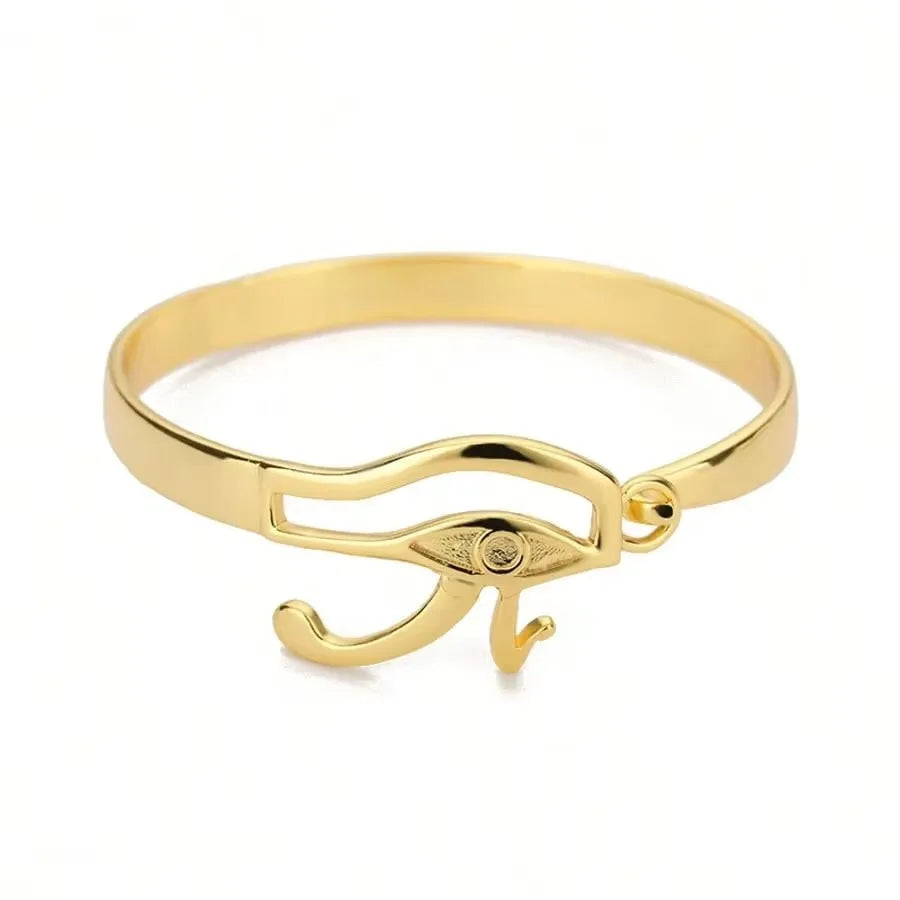 Stainless Steel Egyptian Cuff Bracelet for Women  Eye Ankh Cross Queen EsotericBracelet Bangles Vintage